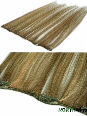 Amazing Blonde Straight Remy Human Hair Clip In Hair Extensions