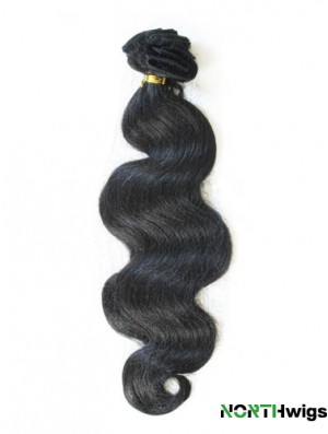 Tape In Hair Extensions With Remy Black Color Wavy Style