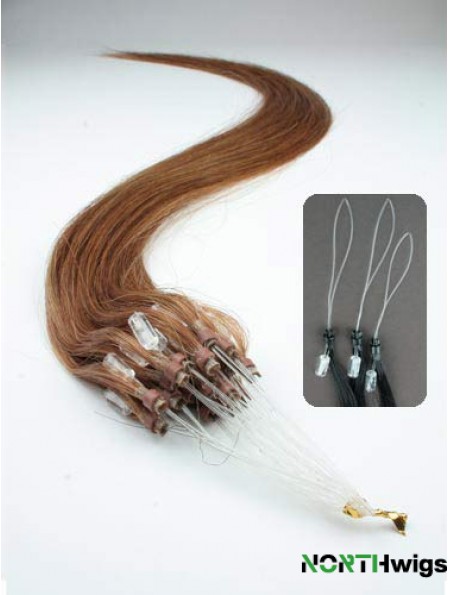 Discount Auburn Straight Micro Loop Ring Hair Extensions