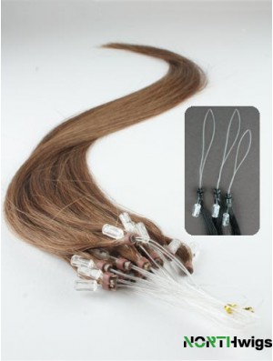 Style Brown Straight Micro Loop Ring Hair Extensions