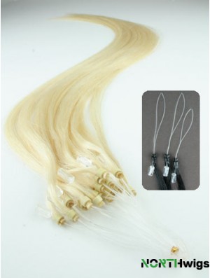 Perfect Blonde Straight Micro Loop Ring Hair Extensions