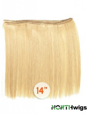 Straight Remy Human Hair Blonde Style Weft Extensions