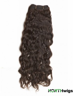 Curly Remy Human Hair Brown New Weft Extensions