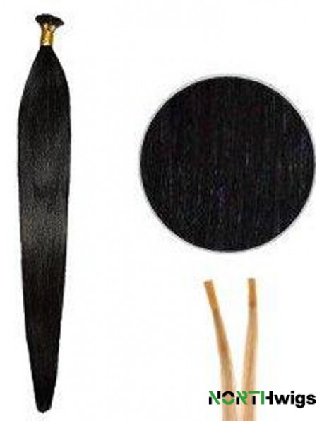 Black Straight Stick/I Tip Hair Extensions