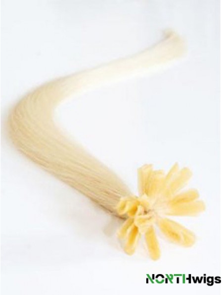 Blonde Straight Fashionable Nail/U Tip Hair Extensions