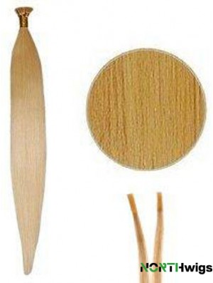 Blonde Straight Stick/I Tip Hair Extensions