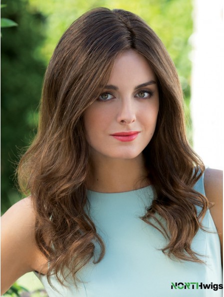 Long Wavy Layered Brown Soft 100% Hand-tied Wigs