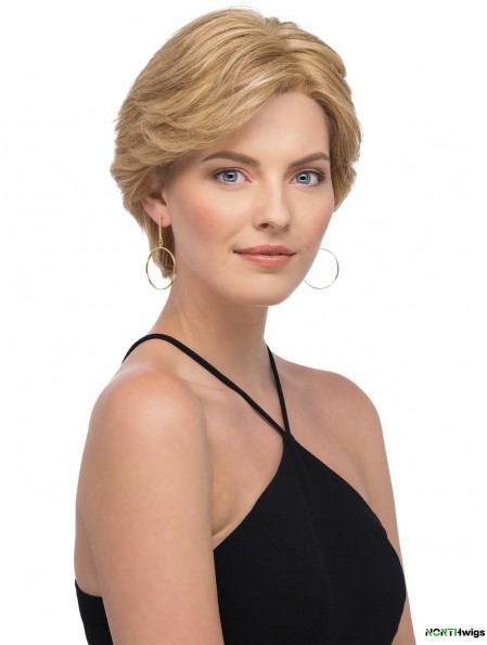 Blonde Layered Straight 6 inch Human Wig