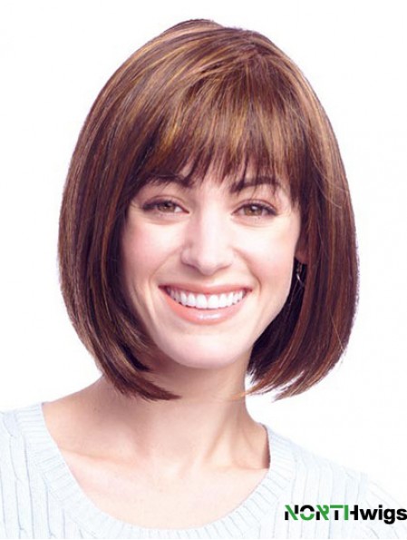 Human Hair Bob Wigs With Monofilament Bobs Cut Chin Length