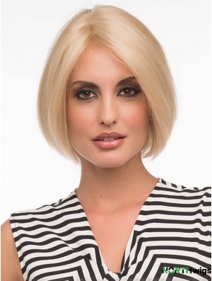 Bob Fashion Wigs With Remy Human Lace Front Chin Length