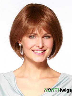 Real Hair Bob Wig Remy Human Bobs Cuts Straight Style Chin Length