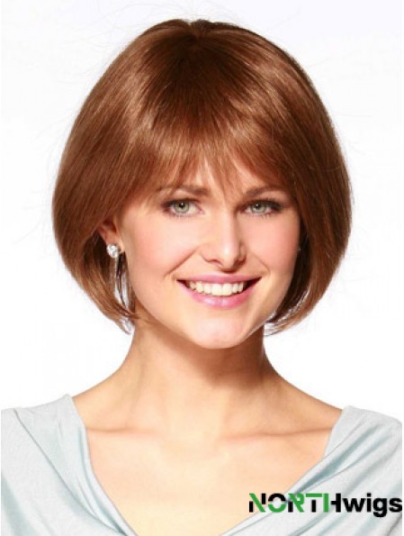 Real Hair Bob Wig Remy Human Bobs Cuts Straight Style Chin Length