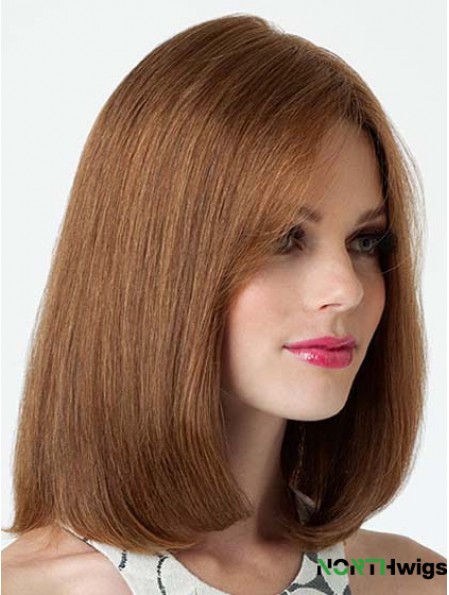 Top Lace Front Straight Shoulder Length Remy Human Lace Wigs 