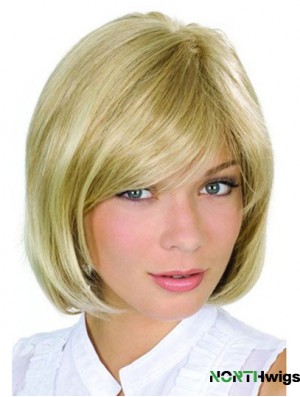 Chin Length Blonde High Quality 10 inch Wavy Bob Wigs