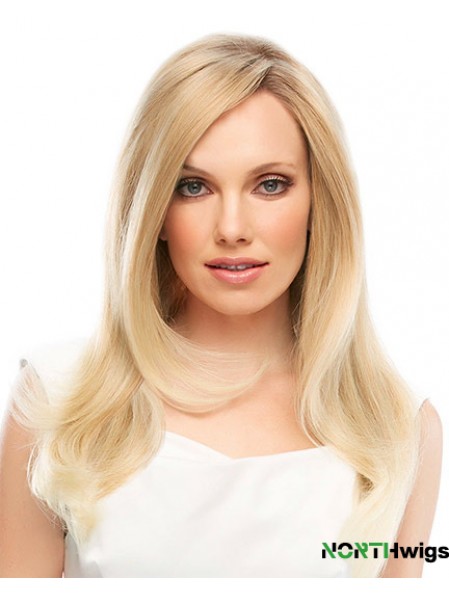 18 inch Blonde Long Layered Straight Designed Lace Wigs