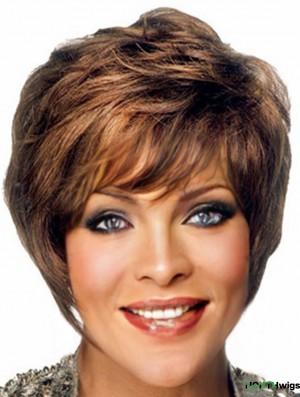 Brazilian Capless Layered Short Wavy African Hair