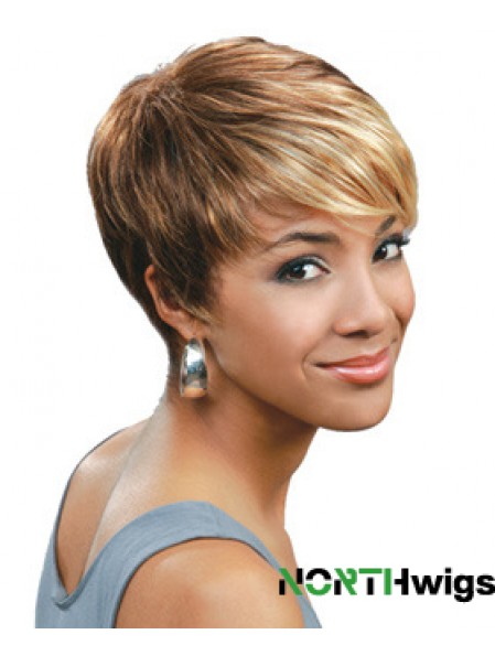 Blonde Boycuts Cropped Straight Capless Wholesale African Women Wig