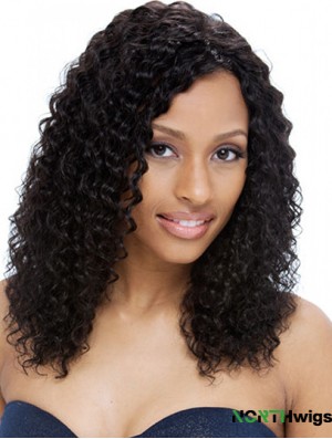 Human Full Lace Wigs UK Black Color Curly Style