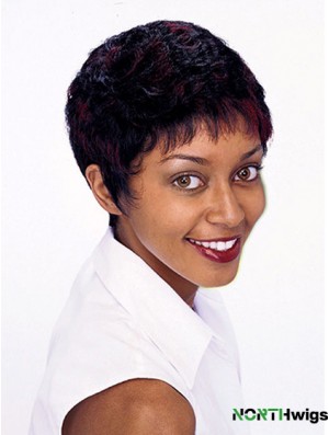 Short Wigs For African American Women Curly Style Auburn Color Bobcuts