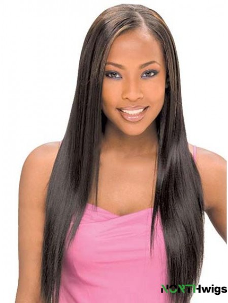 Fabulous Long Straight 22 inch Synthetic Glueless Lace Front Wigs