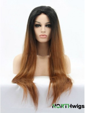 Natural 26 inch Long Straight Wigs For Black Women