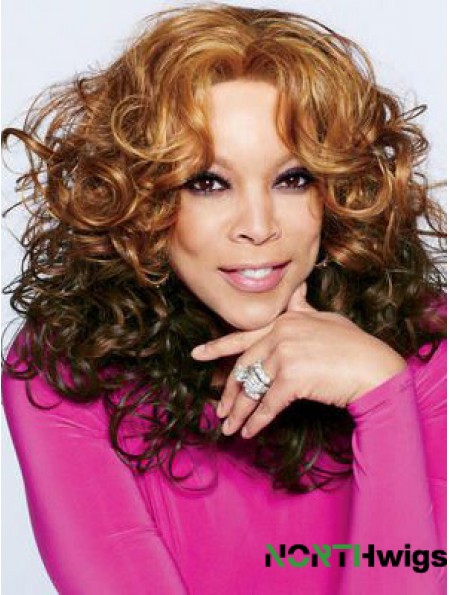 Without Bangs Curly Ombre/2 Tone 18 inch Fashionable  Wigs