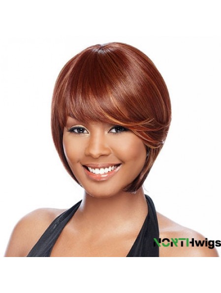 Short Auburn Straight Bobs Best African American Wigs