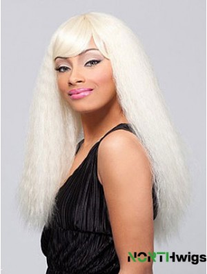 Long Blonde Straight With Bangs Top African American Wigs