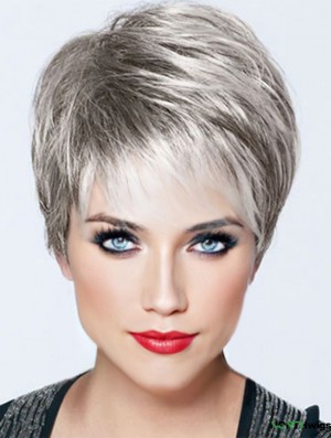 Durable Short Wigs For Lady With Capless Straight Style Cropped Length