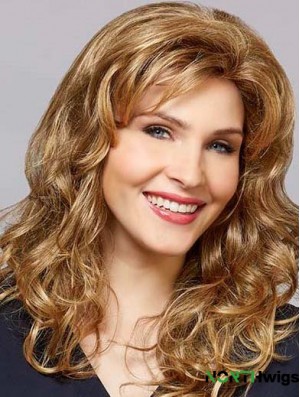 Layered Capless 16 inch Wavy Blonde Long Wigs