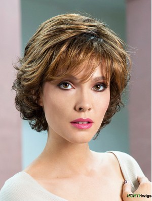 Wavy Brown Short 8 inch Soft Classic Wigs