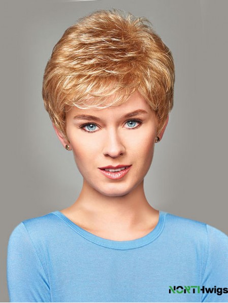 Buy Synthetic With Capless Short Length Blonde Color