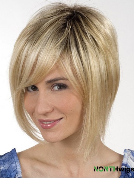 Chin Length Blonde Great 8 inch Straight Bob Wigs