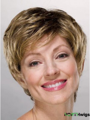 Ladies Wigs Cheap Synthetic With Capless Boycuts Short Length