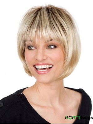 Chin Length Blonde Online 10 inch Straight Bob Wigs