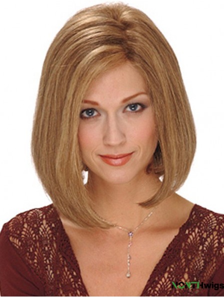 Synthetic Bob Wigs Chin Length Bobs Cut Monofilament Blonde Color