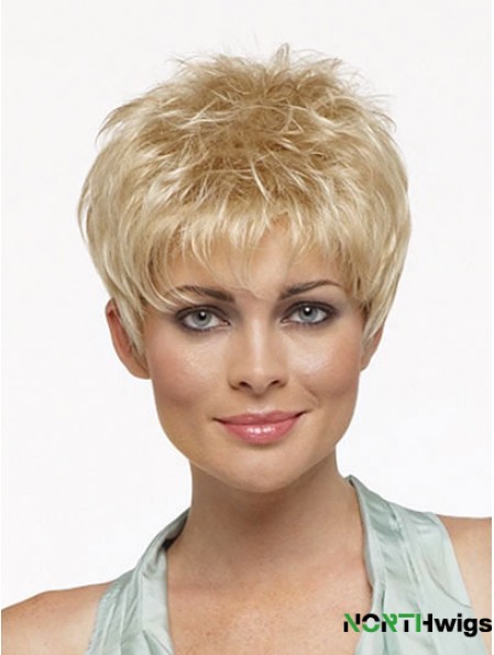 Cropped Boycuts Straight Blonde Online Synthetic Wigs