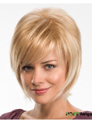 Straight Layered 10 inch Blonde Fabulous Synthetic Wigs