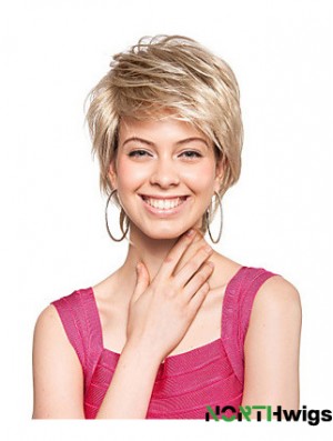 Short Boycuts Straight Blonde Amazing Synthetic Wigs