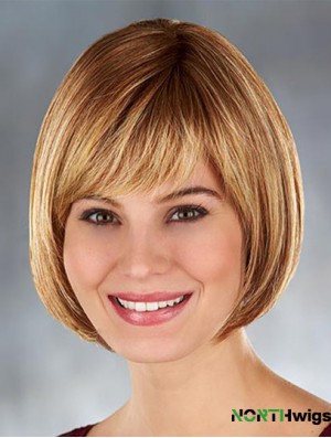 Chin Length Blonde Popular 10 inch Straight Bob Wigs