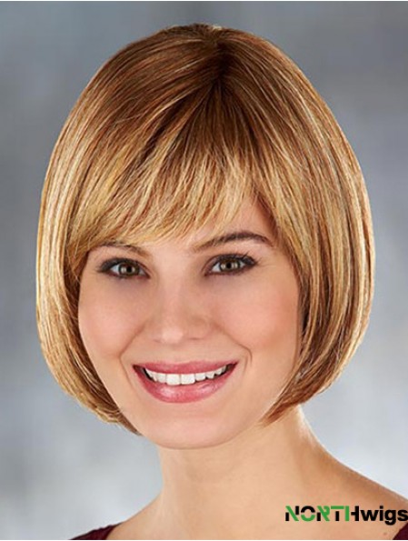 Chin Length Blonde Popular 10 inch Straight Bob Wigs