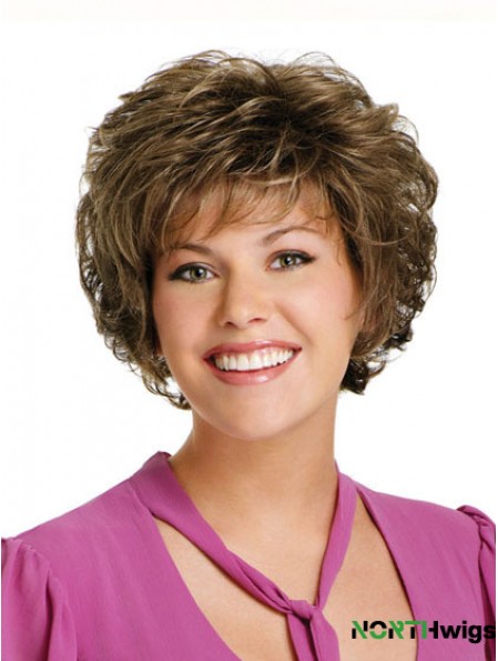 Curly Brown Discount Short Classic Wigs