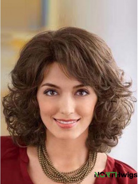 Wavy Brown Top Shoulder Length Classic Wigs