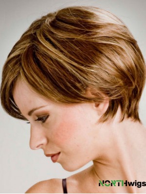 New 8 inch Straight Blonde Boycuts Short Wigs