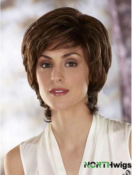 Wavy Brown High Quality Chin Length Classic Wigs