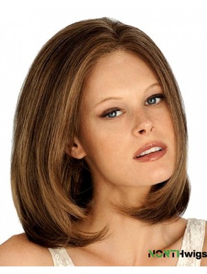 Chin Length Straight Lace Front Auburn Stylish Bob Wigs