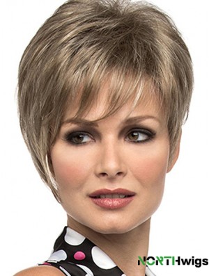 Straight With Bangs 8 inch Sassy Short Wigs