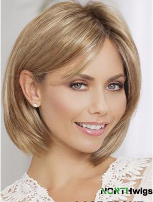 Bobs Blonde Straight Chin Length 10 inch Modern Medium Wigs