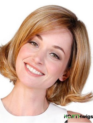 Synthetic Bobs Auburn Wavy 10 inch Women Wig Medium