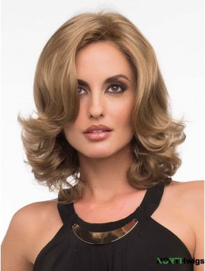 Wavy Blonde Exquisite Shoulder Length Classic Wigs